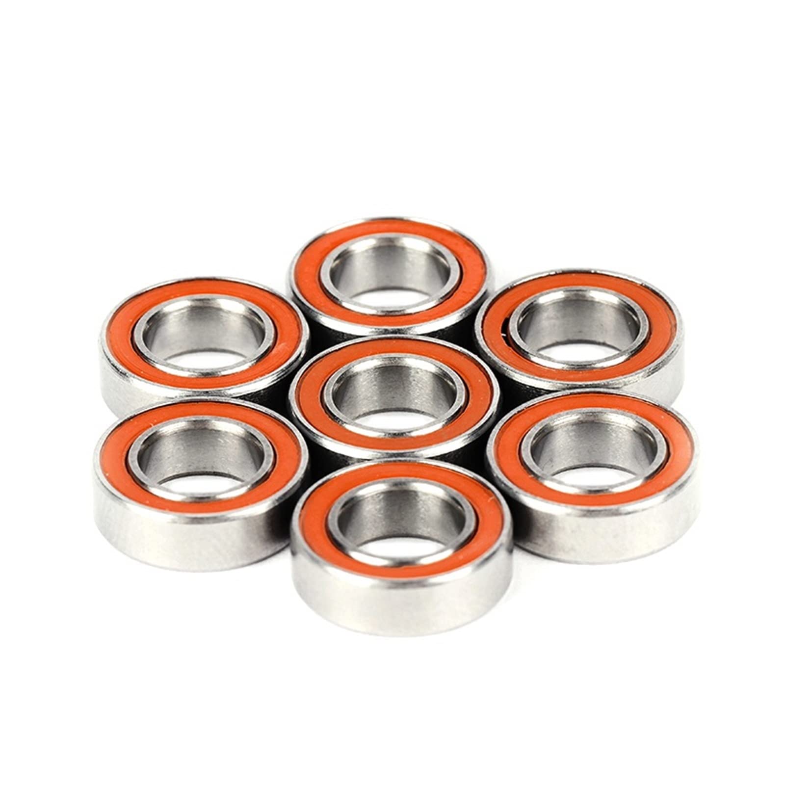 Industrial Bearings 10 pièces roulement à air 7x13x4mm roulement en céramique hybride en acier inoxydable sans graisse à rotation rapide for Ball Bearing Skate Bearings