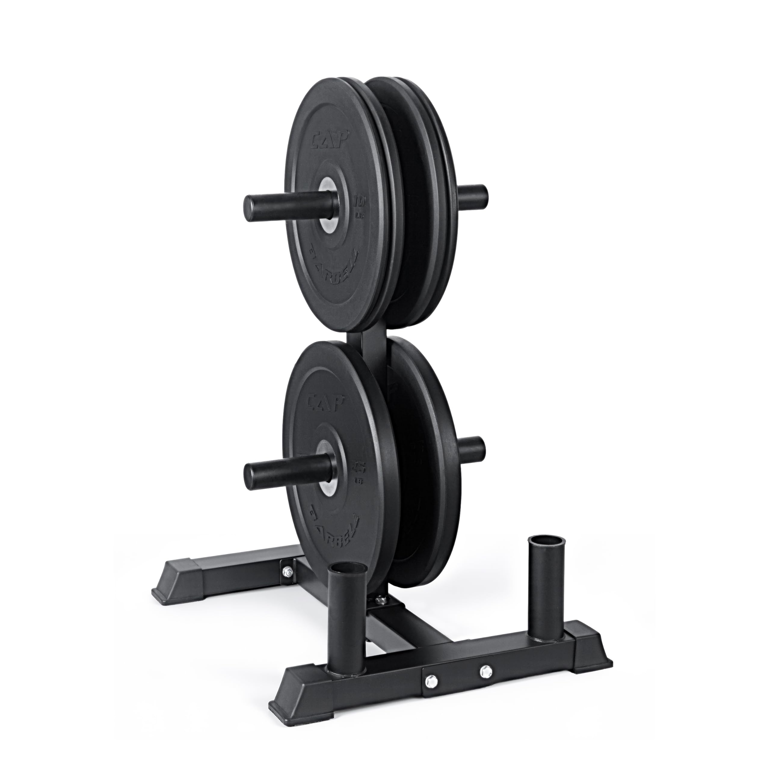CAP 2-inch Olympic Bumper Plate Weight Set | 100-370 lbs | Multiple Colors | Storage Rack Optional