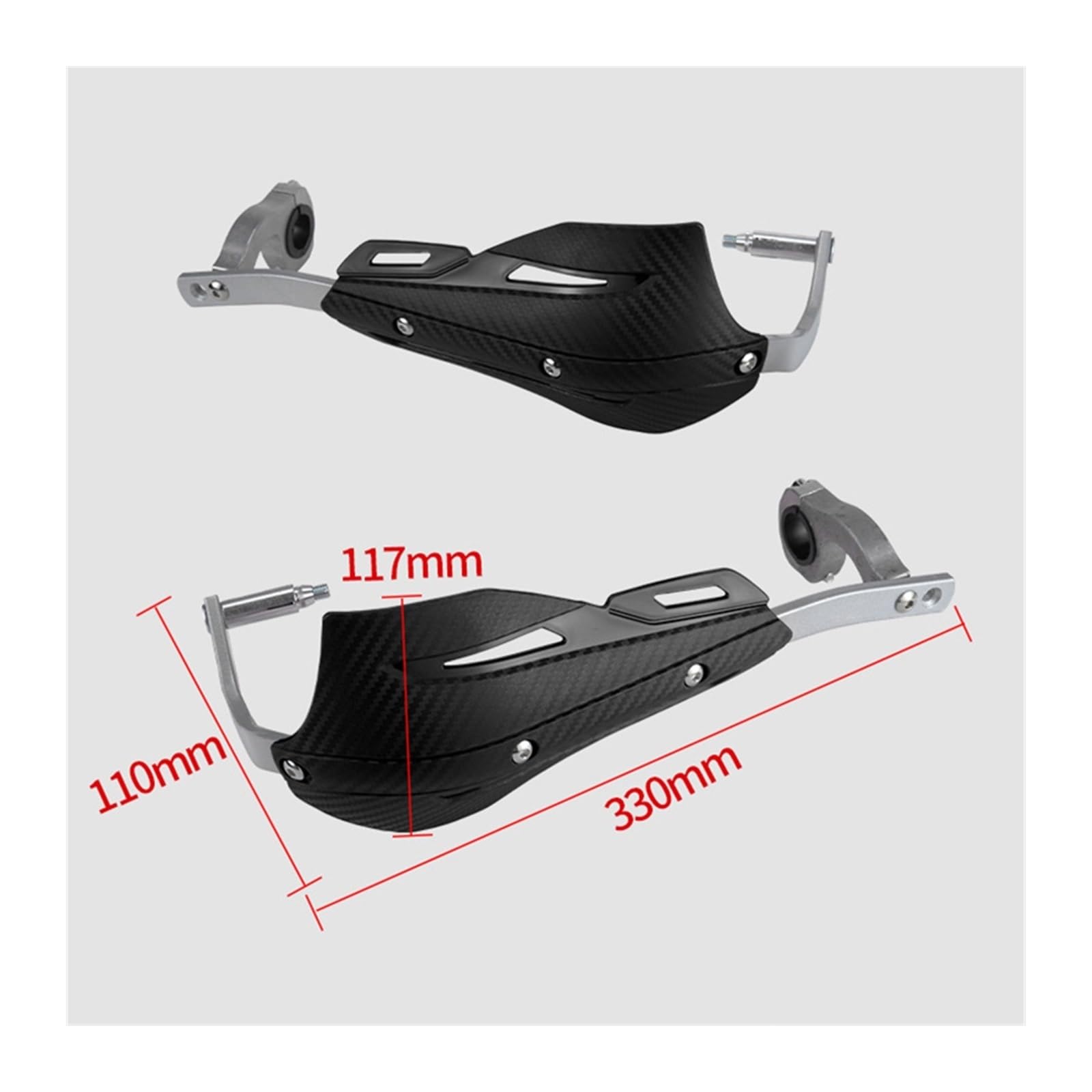 Xuanqingyi Store Paramani da motocross in alluminio da 22 mm-28 mm con kit di montaggio universale compatibili con moto da cross compatibili con MX compatibili con supermoto compatibili con quad da co