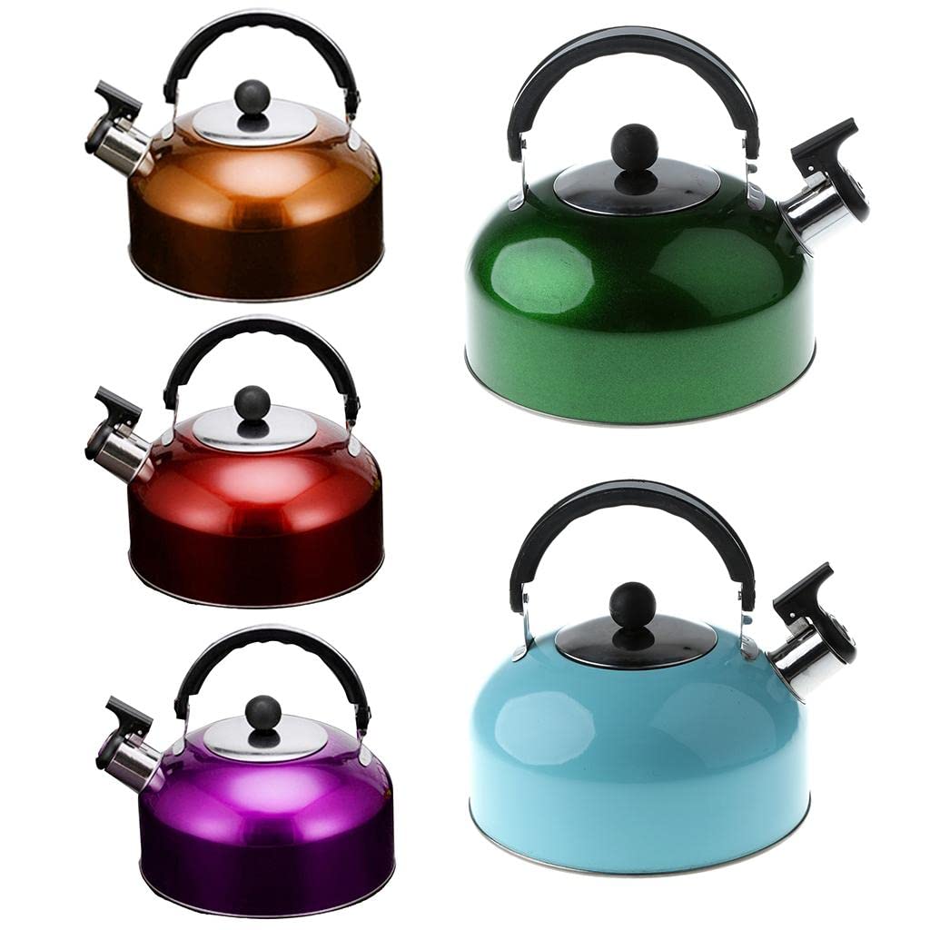 Whistling Kettle Stainless Steel Camping Kitchen Tea Coffee Pot red|Sporting Goods |Camping Kettles-picture-19