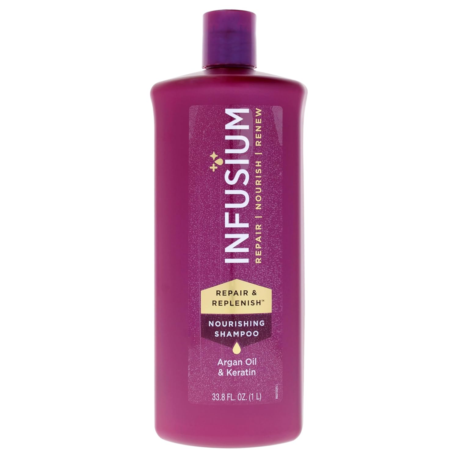 Infusium Repair and Replenish Nourishing Shampoo - Hydrating and Clarifying Shampoo for Build Up - Ceramides, Keratin, and Argan Oil - 33.8 oz 33.8 Fl Oz (Pack of 1)