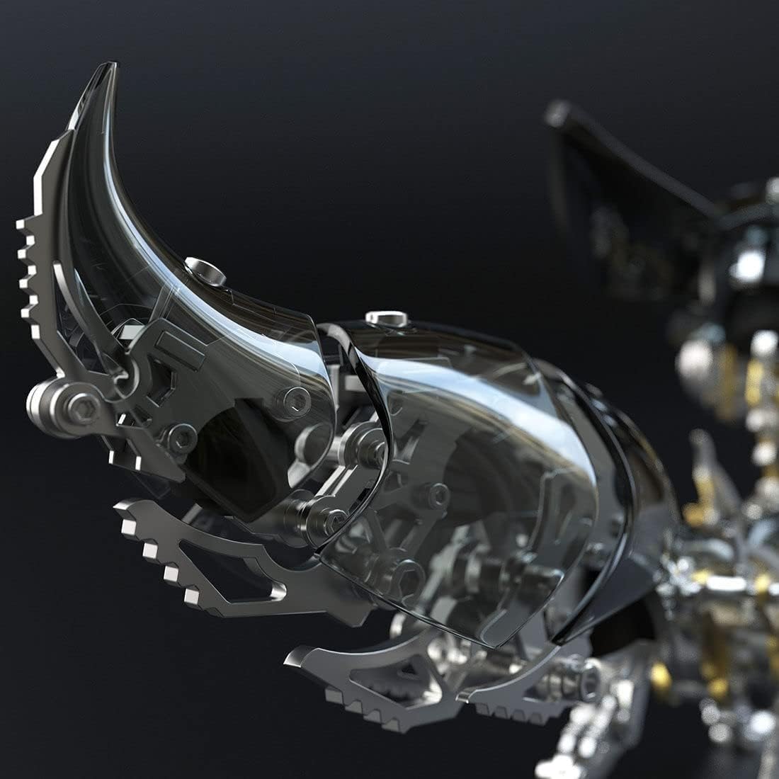 Metalowe puzzle 3D dla dorosłych, zestaw modeli do składania mechanicznego lisa, układanki do samodzielnego montażu, łamigłówka, idealna dekoracja biurka i wybór prezentów 339 szt.
