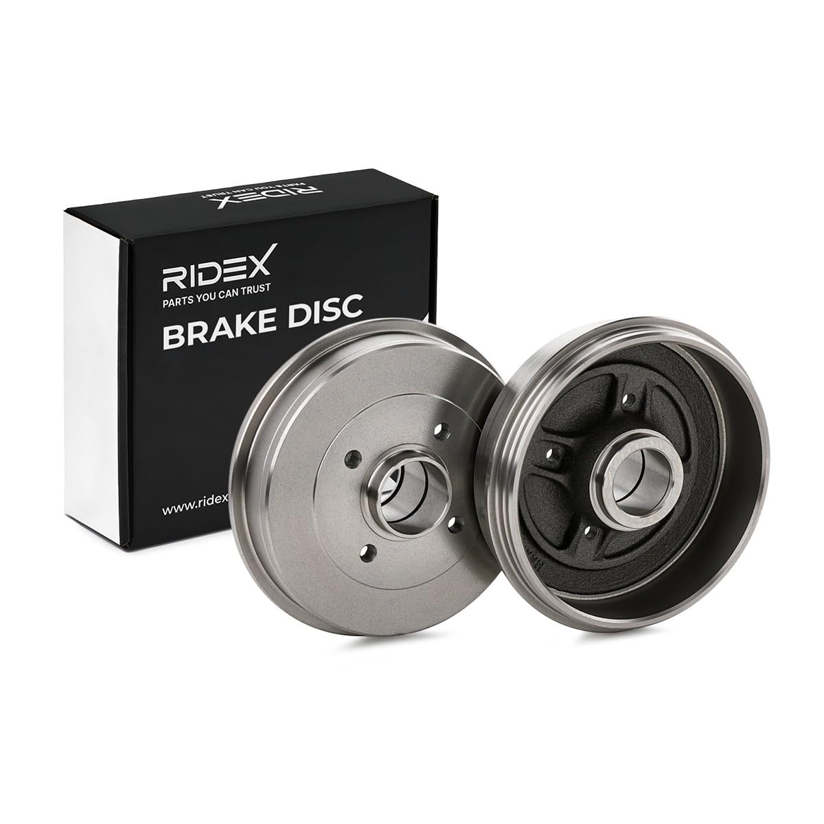 RIDEX 2x Tambour de frein Ø203mm, Arrière Compatible avec RENAULT Clio 2 3/5 portes BB, CB, BB0/1/2, CB0/1/2 432026617R 432022546R 770818346