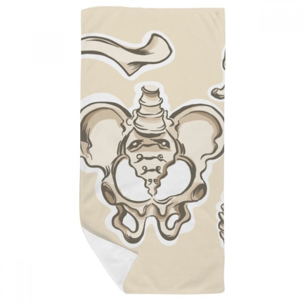Serviette de bain douce 35x70 cm pour peaux sensibles motif squelette
