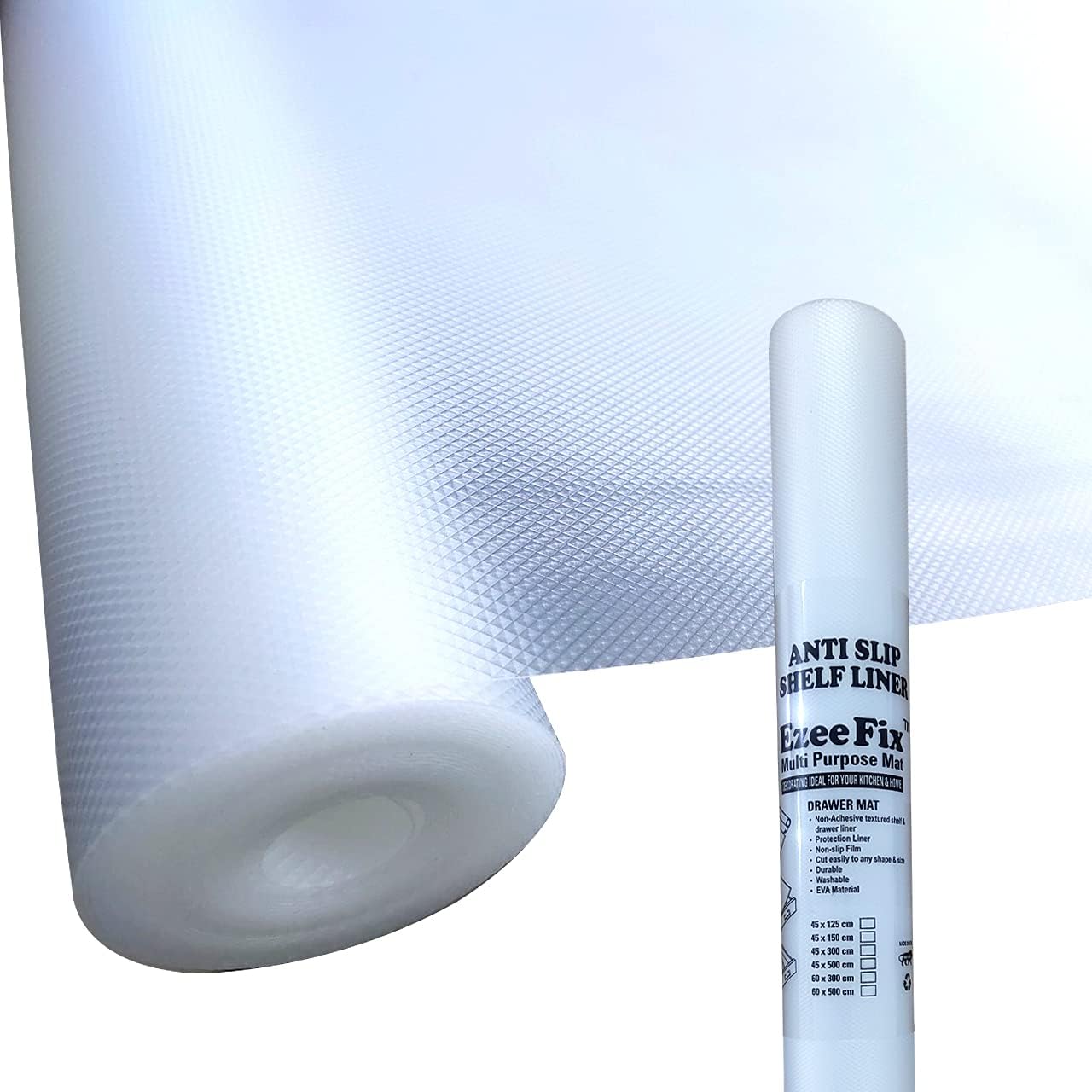 Ezee Fix Multipurpose EVA Textured Super Strong Anti-Slip Mat Liner - White (5 Meter)