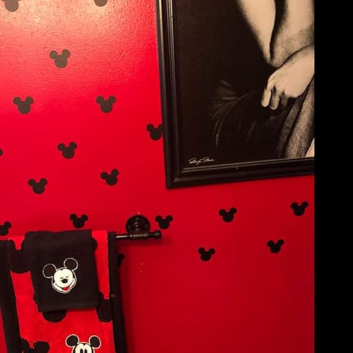 Miniatura 3 de 176 pegatinas de pared con diseño de cabeza de Mickey Mouse de dibujos animados para habitación de niños, dormitorio de niños, decoración de pared