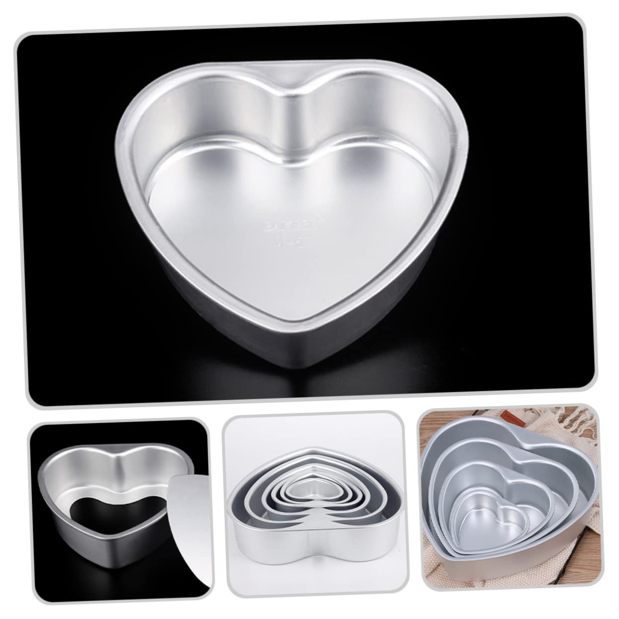 Abaodam 3pcs cake pans tin circle cake tin round cupcake pan circle stencil Round Mini Tart Round Quiche PaN steel mini tart pan cake baking並行輸入品 Abaodam 3pcs Chiffon Cake Mold High Sides Baking Pan for Shaped