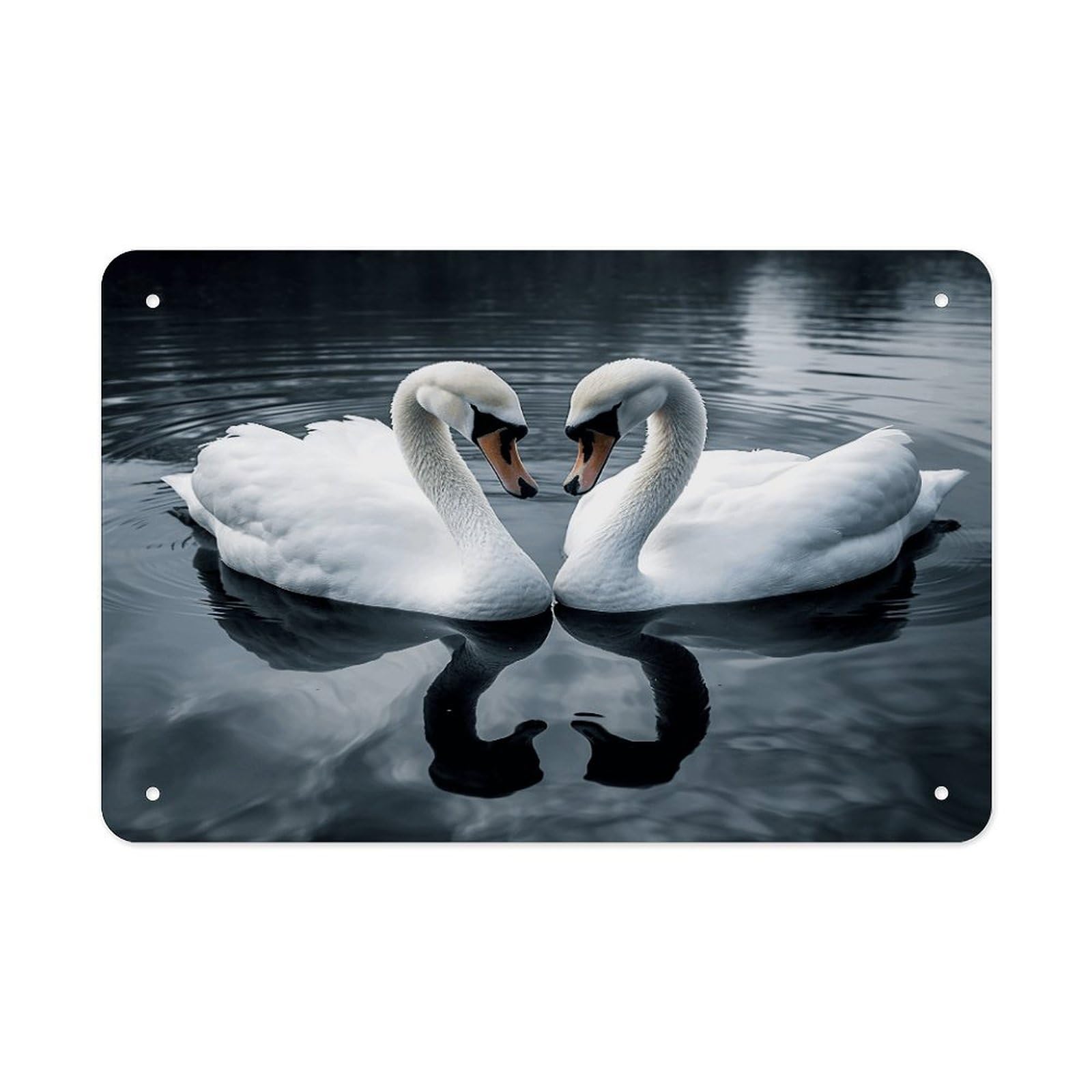 Fekiloot Style Geese On The River Metal Signs Wall Art Tin Sign