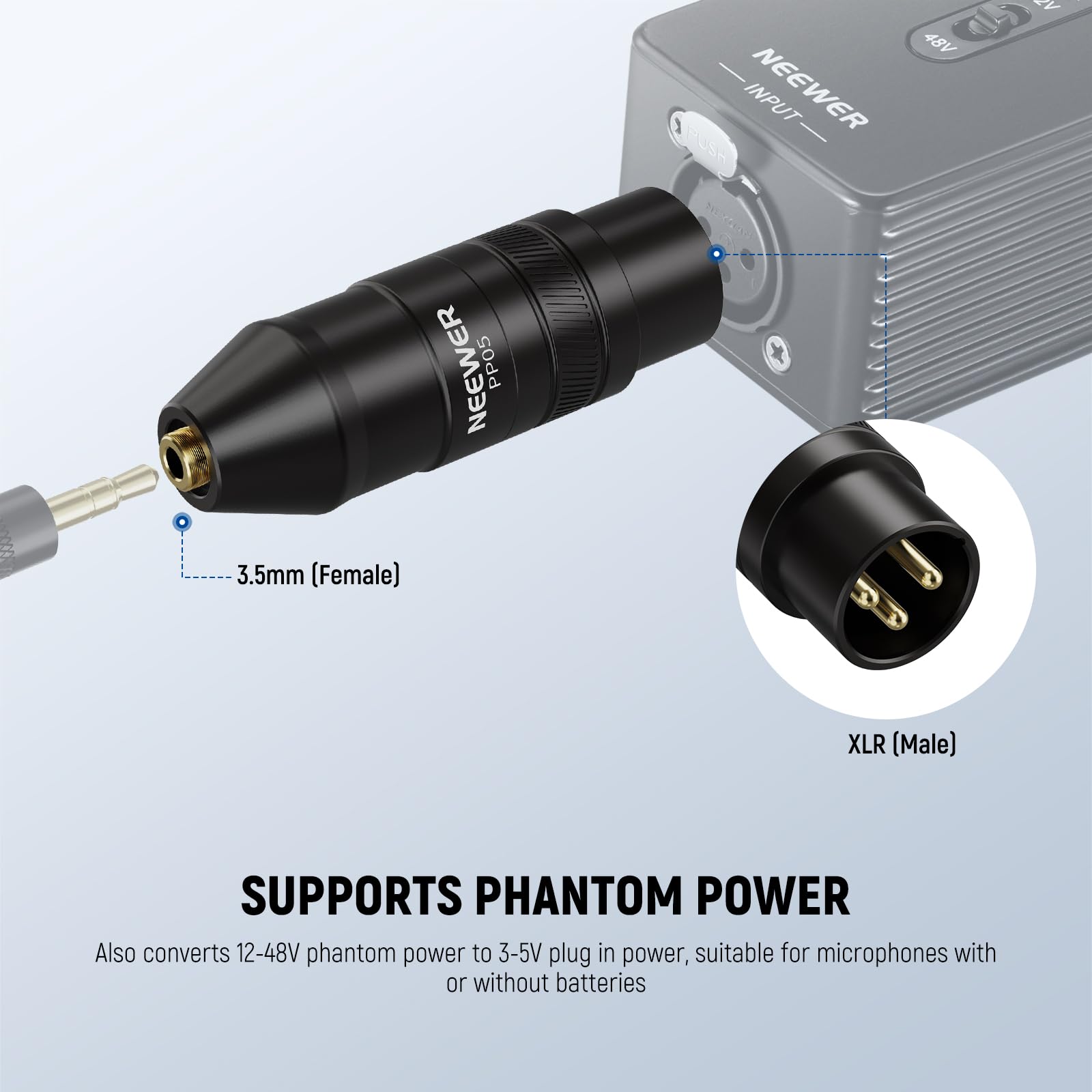 NA2M-D0B-TX | Neutrik XLR-adapter, XLR 3-polige stekker / RCA/Phono
