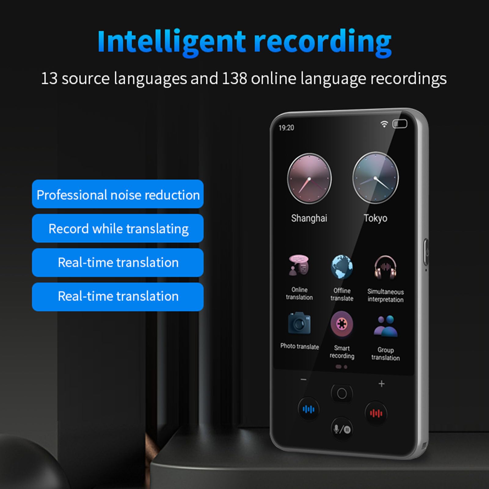 Timekettle Fluentalk T1 Translator - Zak Vertaler 133 talen