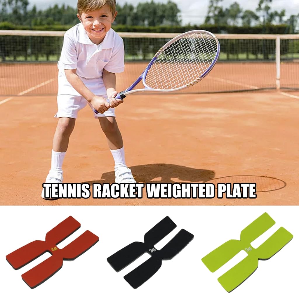Greabuy 6Pcs 3g Tennis Racket Weights Racket Weighted Pad Weight Pad Silicone Weight Racket Weighted Tennis Racket Weight Plate
