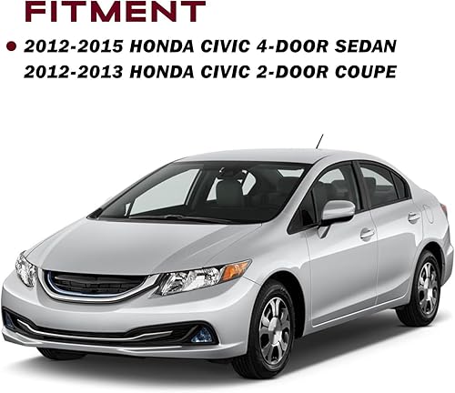 Miniatura 19 de JSBOYAT Conjunto de faros delanteros para Honda Civic 4Dr Sedan 2012-2015 2012-2013 Honda Civic 2Dr Coupe OE Style (Faro izquierdo del conductor)