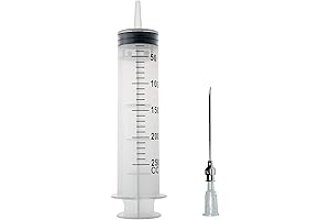 Kitchen Accessory: 250ml Plastic Syringe with Needle for Precise Dispensing