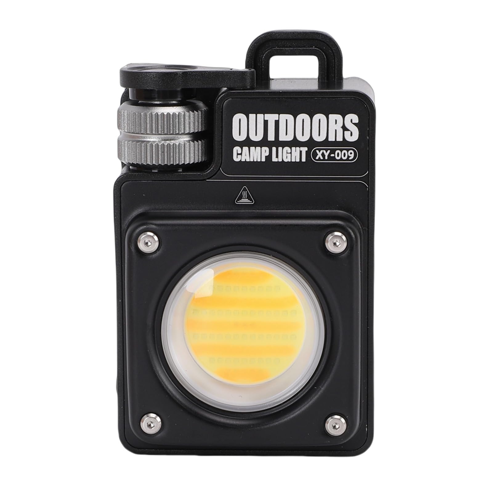 Tragbare Campingleuchte, LED-Campinglaterne aus Aluminiumlegierung, 3500 Lm, Wiederaufladbar, mit 5 Modi, LCD-Display, Magnetfuß, für den Einsatz Im Notfallzelt Beim Wandern (BLACK)