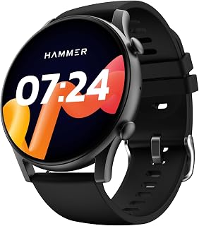 Glide 1.43" AMOLED Display Smart Watch for Men with Bluetooth Calling, 466 * 466 PX, Always on Display, 800 Nits, Multiple Sports Modes (Charcoal Blac