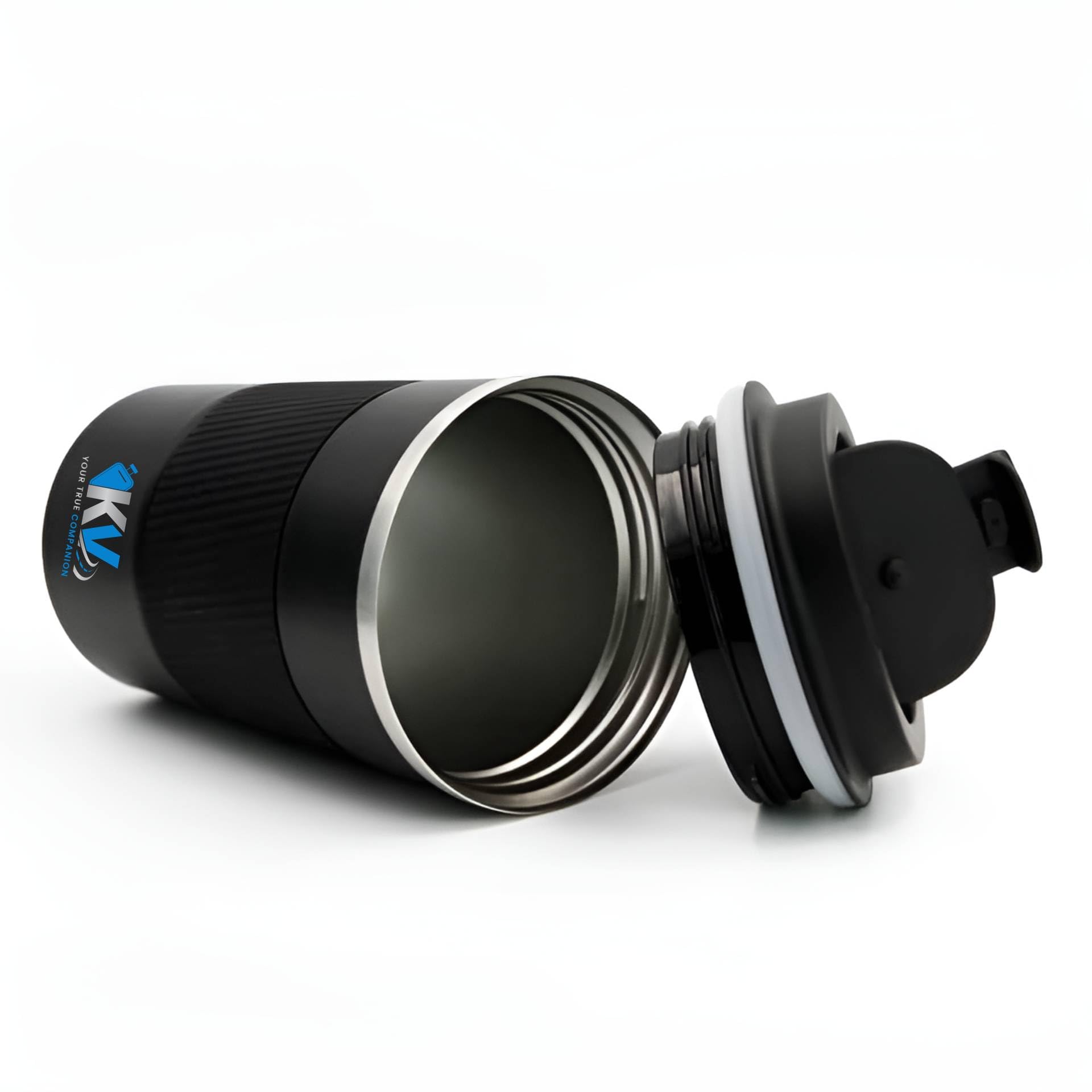 KV Insulated Travel Coffee Mug 510 ml | Stainless Steel Tumbler with Lid | 360-Degree Leak-Proof Design | Double Wall Vacuum Insulated for Hot & Cold Beverages | BPA-Free, Portable (Black) (B0D5YRJSKK) Amazon Price History, Amazon Price Tracker