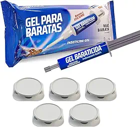 Kit Baraticida Seringa Gel Mata Baratas + 5 Porta Isca Doméstico Control Up