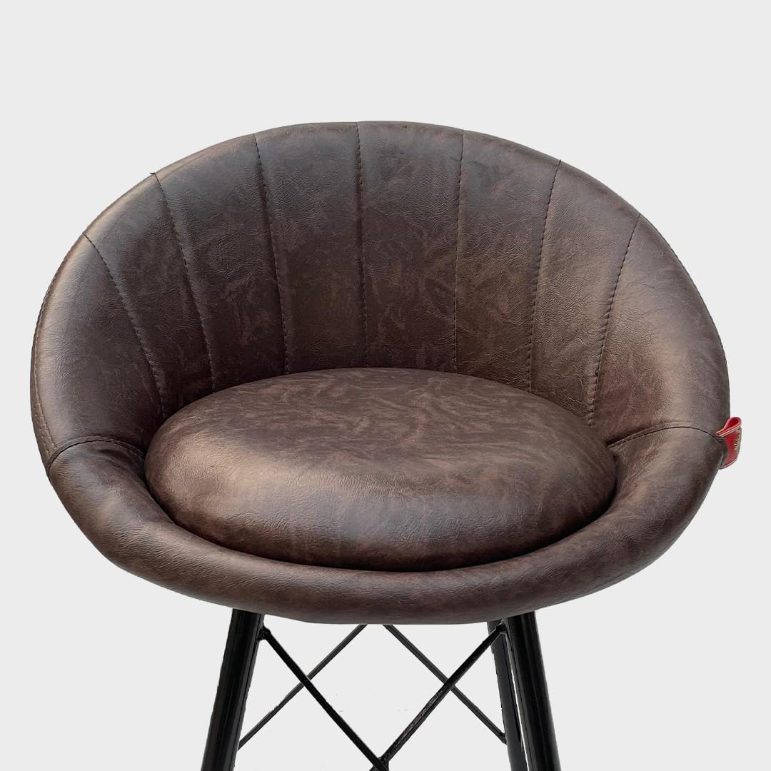 PumPum Ultimate Comfort Elegance: Modern Dining and Lounge Chair - Stylish Seating for Home and Patio Relaxation (Coffee Brown) 1