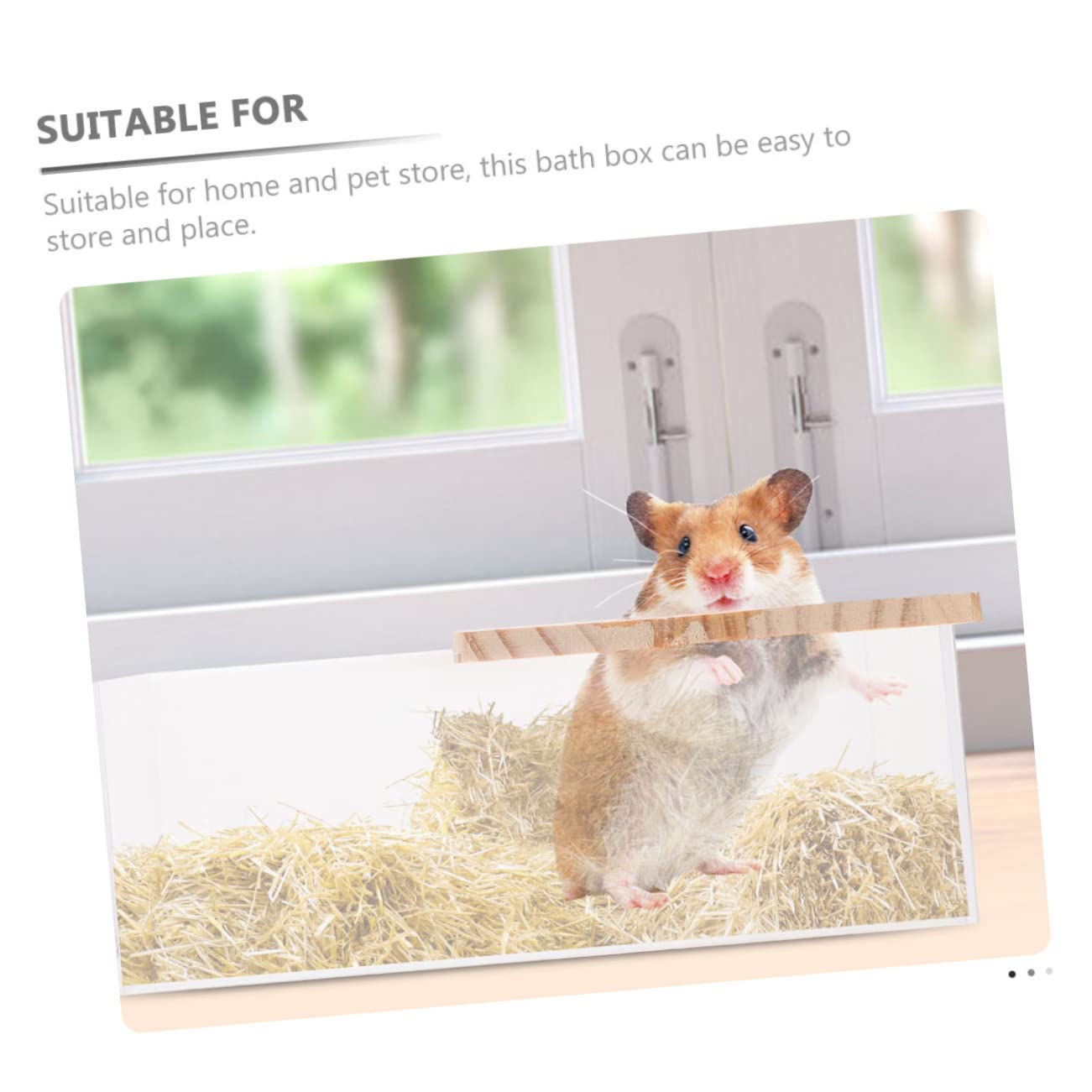 ibasenice 2 Stück Hamsterbedarf Transparente Acryl Badewannen mit Glatter Oberfläche für Sicheres Spielen und Baden im Zuhause oder Tiergeschäft