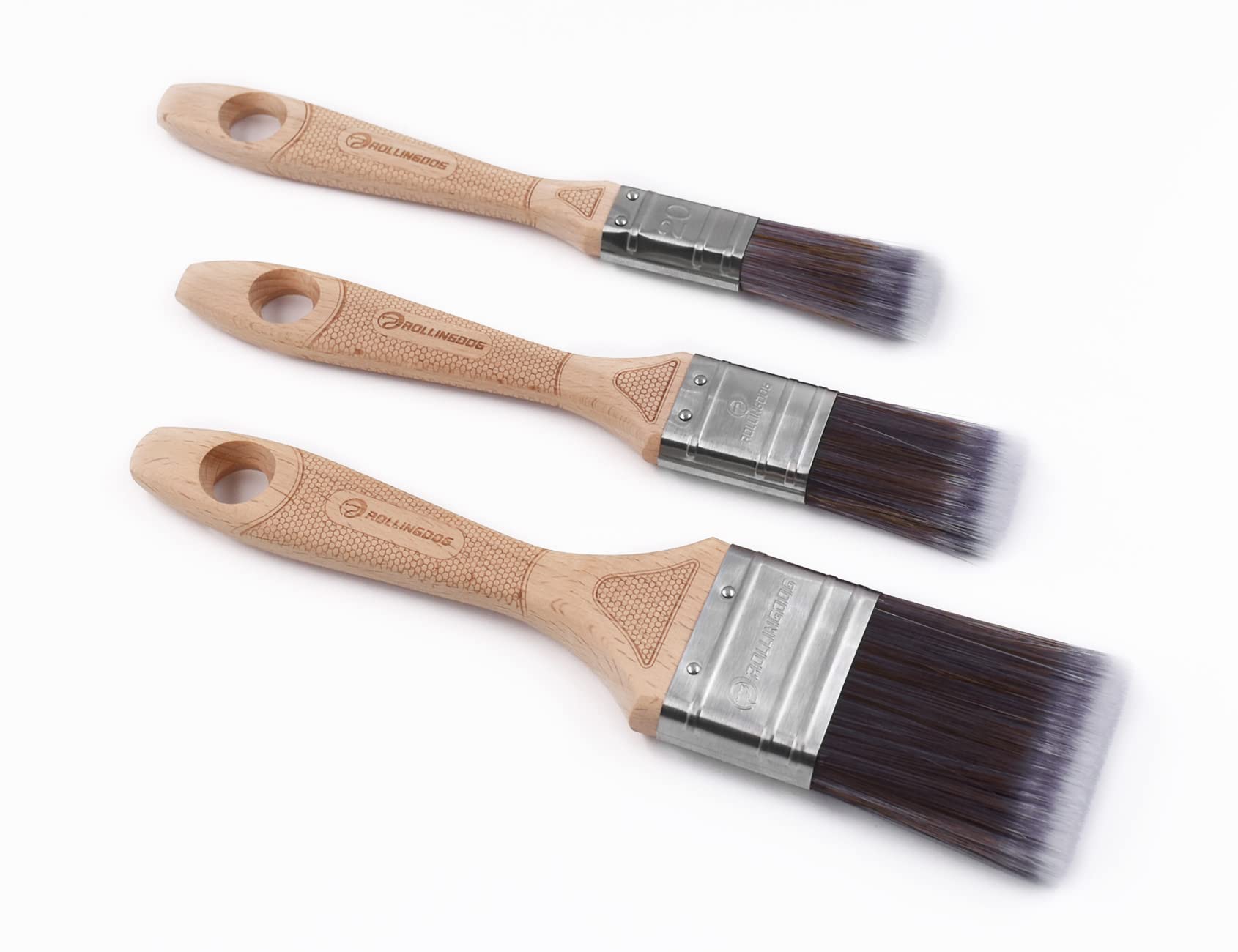 Sponsored Ad – ROLLINGDOG Paint Brush Set - Professional Cutting In Paint Brush for Precise Edging, Skirting Boards, Walls & Ceilings (20mm, 30mm, 50mm)