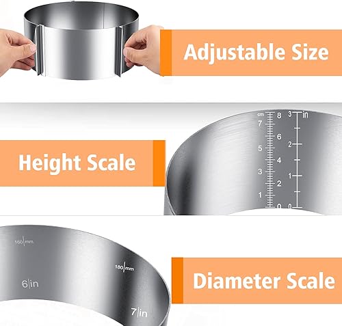 Miniatura 3 de iNeibo Collares de acetato para tartas de 8 x 400 pulgadas, hoja gruesa de acetato transparente con bonitas calcomanías, rollo de acetato