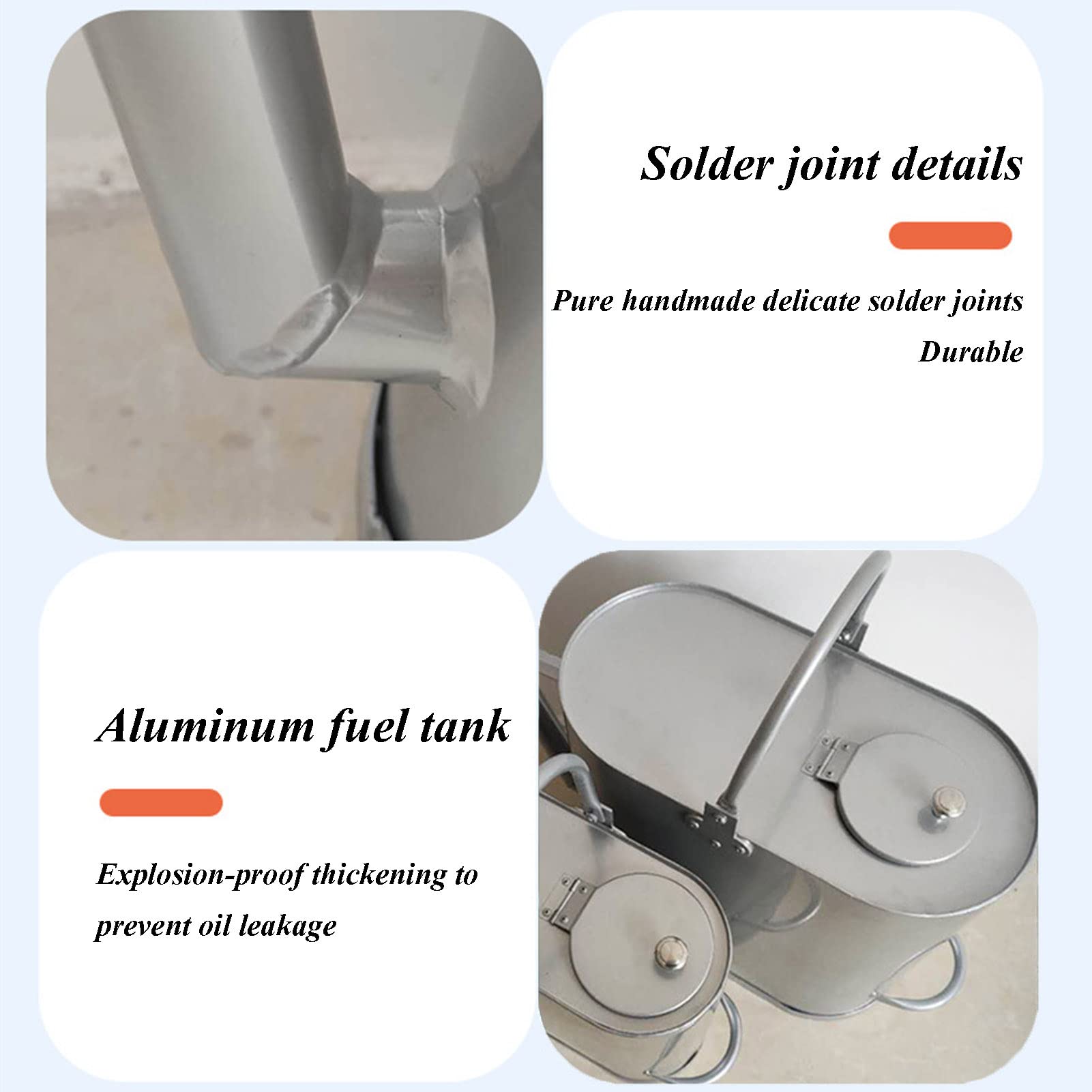 BHBXZZDB Garrafa bidon de Metal de 5L/10L/15L/20 litros Ideal para Gasolina y químicos también como deposito para Aire Acondicionado Camping Furgoneta Camper