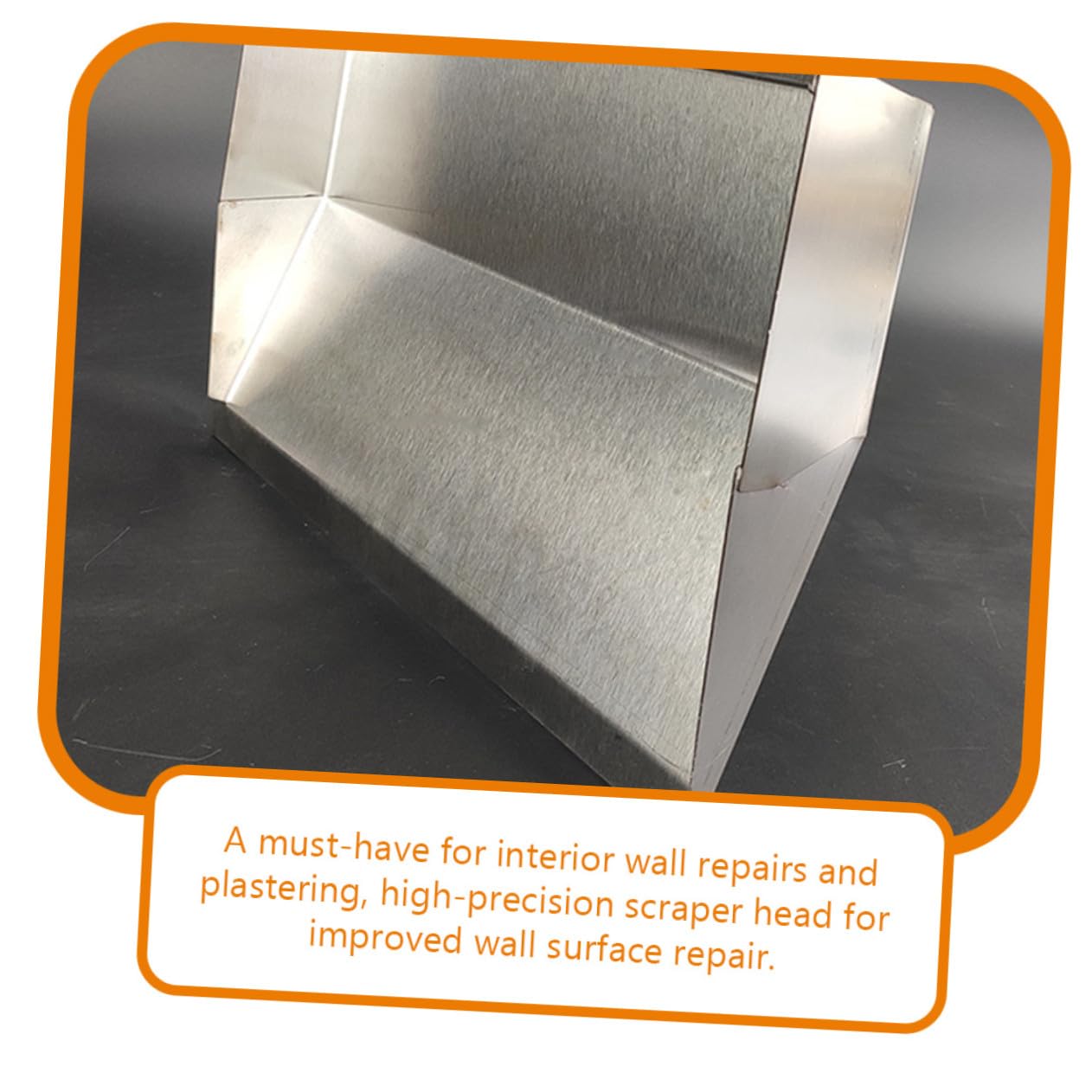 Frattazzo per Intonaco in Acciaio Inox Argento, Finitura Muratura | Leggero e Facile da Pulire, Resistente alla Ruggine, Uso Multiplo per Cemento e Stucco