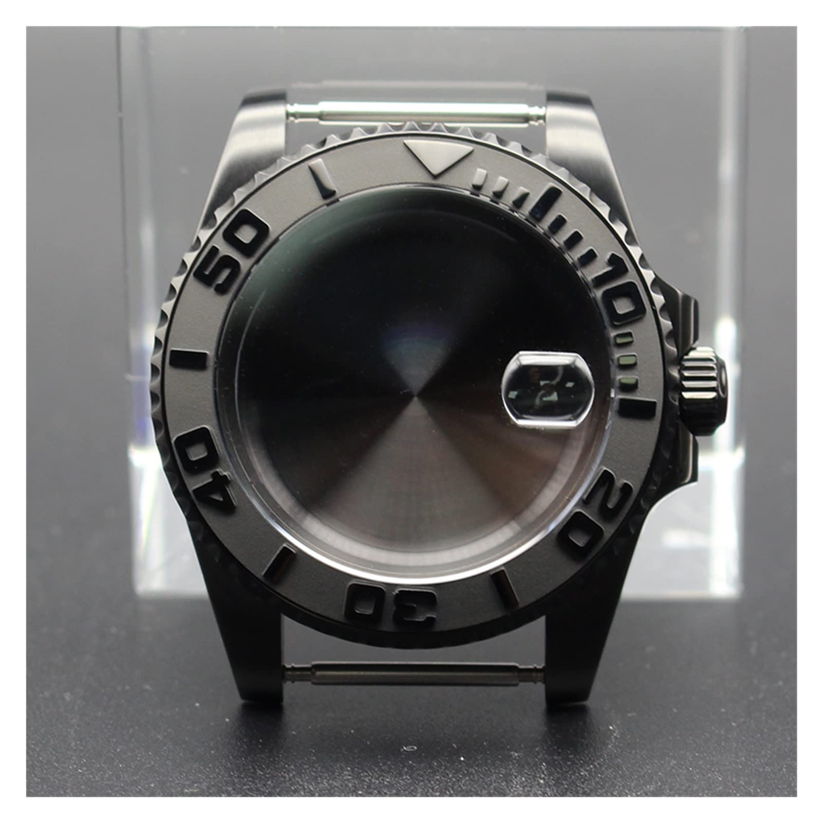 Orologio Da Uomo 40MM Nero Grigio Ceramica GMT Orologio - Foto 2