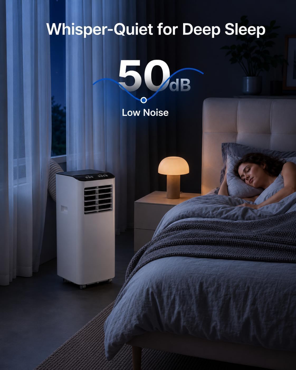 8000 BTU Portable Air Conditioners, 3-in-1 Portable AC Unit with Cool, Dehumidifier & Fan, Cools Up to 350 Sq.Ft, Remote Control, 24 Hour Timer and Window Kit, 2 Speeds for Bedroom Office thumbnail