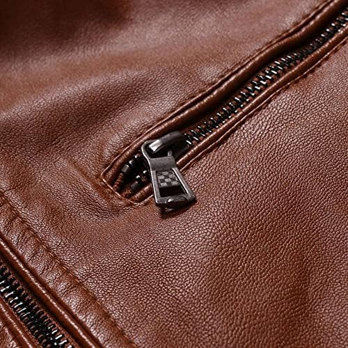 Leren jas voor heren, retro, casual, slim opstaande kraag, motorjas, winter, heren, biker, zakdesign, PU-pilotenjas, kunstlederen jas, voor Leren jas voor heren, retro, casual, slim opstaande kraag, motorjas, winter, heren, biker, zakdesign, PU-pilotenjas, kunstlederen jas, voor
