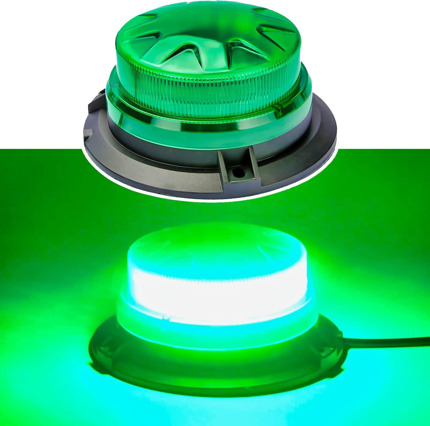 Green Led Emergency Strobe Beacon Lights with Magnetic Mount and 8 Flash Models Warning Safety Flashing Rooftop Signal Lamps for Vehicles Forklift Truck Tractor Golf (24-LED 12V-24V) Green Led Emergency Strobe Beacon Lights with Magnetic Mount and 8 Flash Models Warning Safety Flashing Rooftop Signal Lamps for Vehicles Forklift Truck Tractor Golf (24-LED 12V-24V)