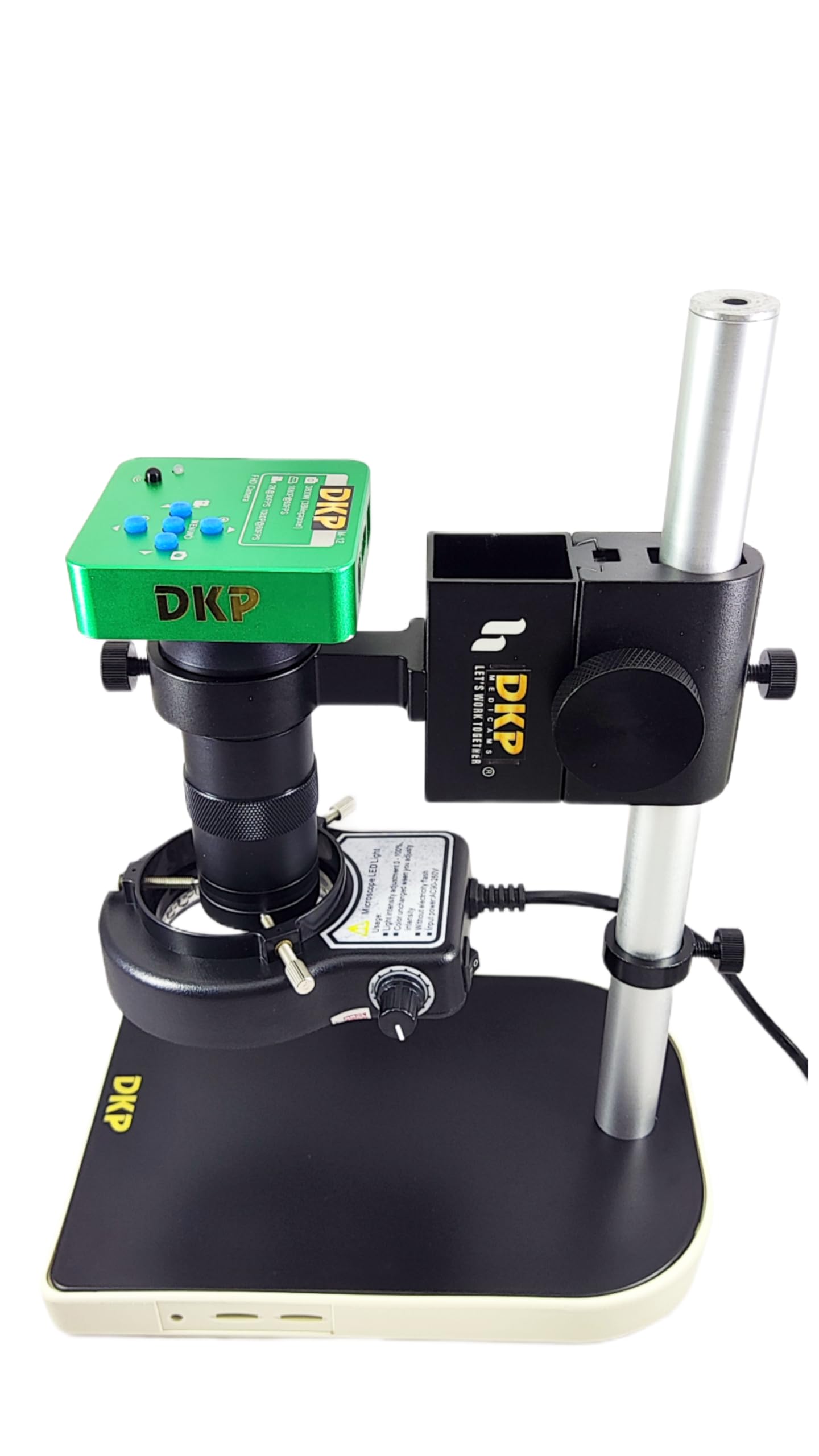 DKP Medicams 38MP 2K 1080P 60FPS Full HD HDMI USB Electronic Digital Video Soldering Microscope Camera Magnifier +130X Zoom C-Mount Lens + Adjustable Illumination for Cell Phone PCB Repairing Portable-image-37