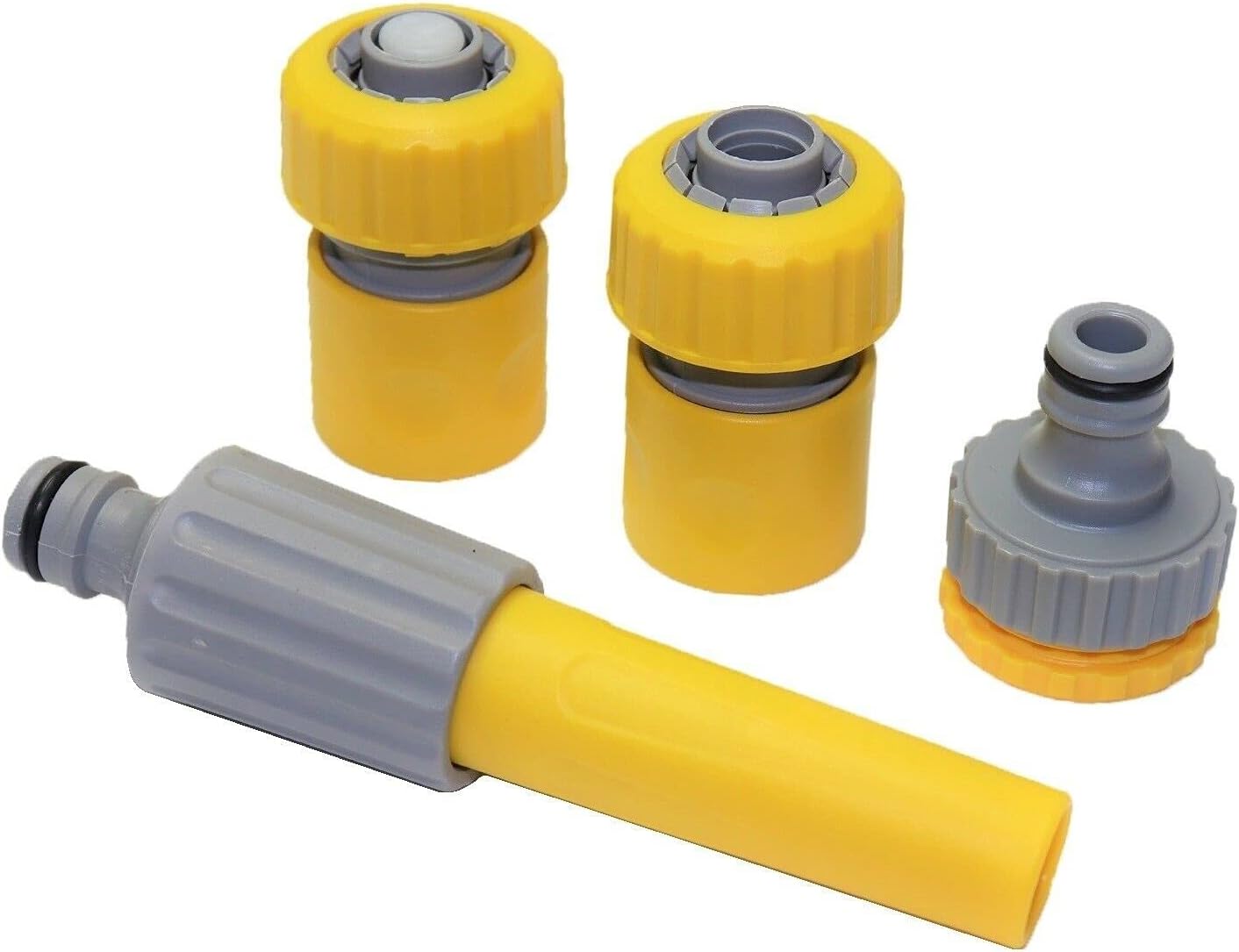 Cotarba 4pc Set 1/2 Hose Connector Water Adaptor Hose Pipe Tap Plastic