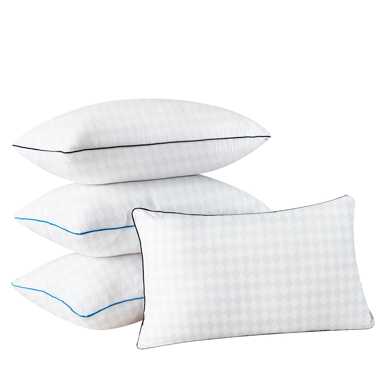 Bed Pillows for Sleeping: Luxury Hotel Pillows Queen Size Set of 4 Pack Supportive Suitable for Stomach,Back and Side Sleepers