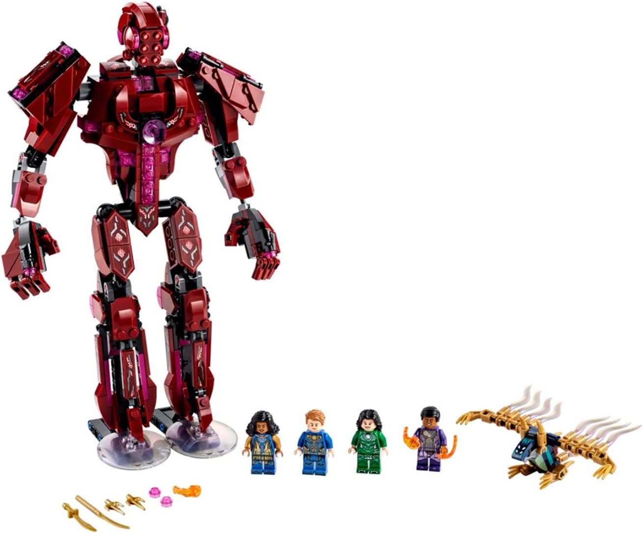 LEGO 76155 Marvel The Eternals in Arishem’s Shadow 493 Piece Build Set with 4 Character Minifigures and 1 Action Figure, for Ages 7 and Up