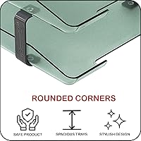 Vista 7 de Acrimet Bandeja de cartas tradicional de 4 niveles de carga frontal de plástico para escritorio (color verde transparente)