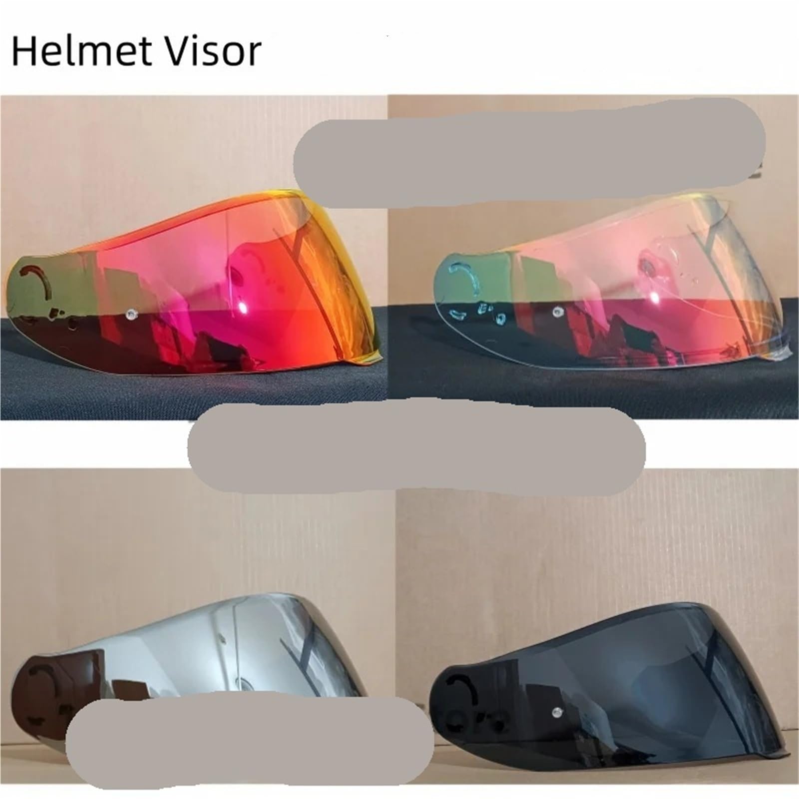 Visera para casco de moto Visera for casco, protector for de motocicleta, lente cristal, visor, espejo, accesorios(Deep Red)