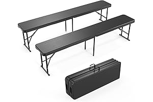 VINGLI Soccer Chairs for Adults 2 Pack, Portable Plastic Folding Benches for...