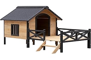 amzoss Wooden Large Dog House: Your Pet's Haven!