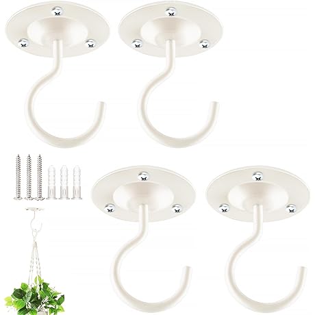 BOLITE White Ceiling Hooks: Elevate Your Hanging Décor