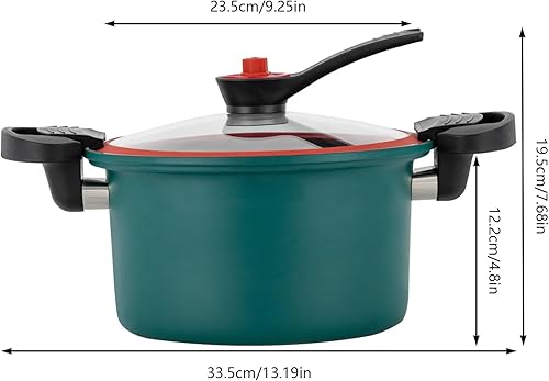 Miniatura 6 de Olla de cocción lenta a presión de 1.8L para conservar, olla de presión al vacío, utensilios de cocina antiadherentes para microondas, olla