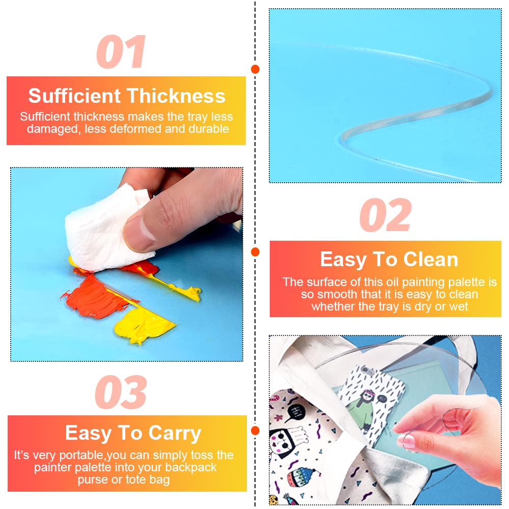 21 PièCes Palette De Peinture Acrylique Palette De Peinture Transparente Palette De Plateau De