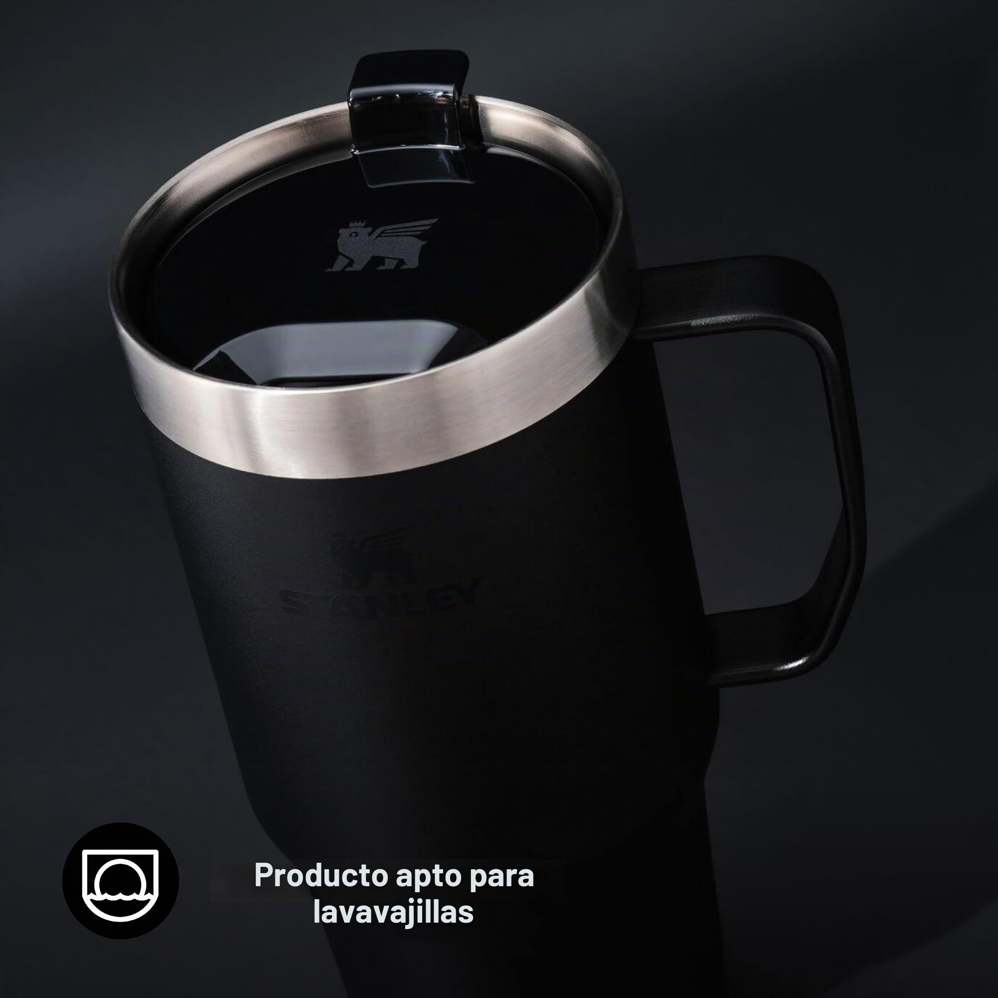 STANLEY 1913 Everyday Suburban Travel Mug - 1,5 Horas Caliente - 5 Horas Frío - 20 Horas Con Hielo - Sin BPA - Apto Para Lavavajillas - Acero Inoxidable
