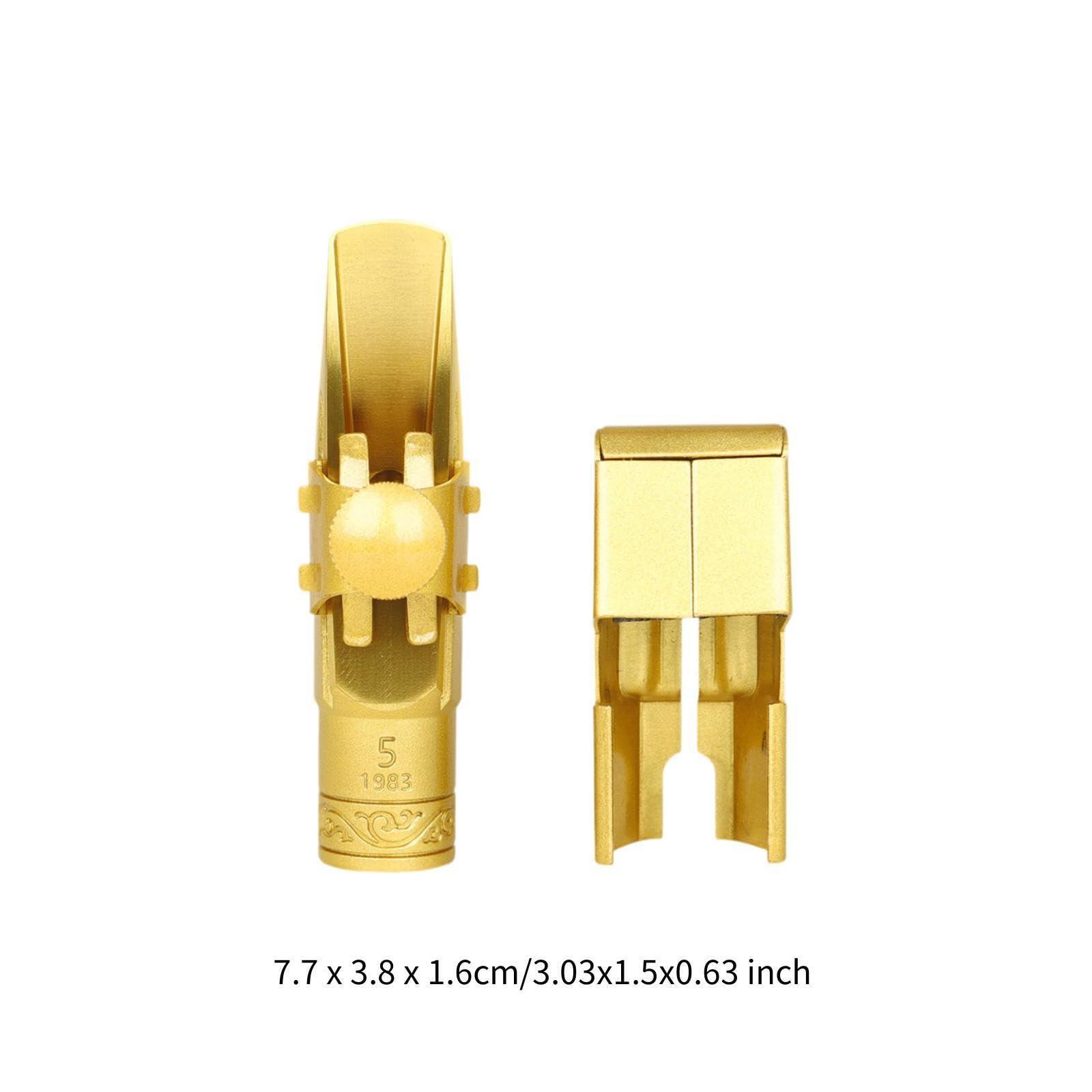 Boquilla de saxofón profesional chapada en oro, diseñada para | que buscan claridad de sonido y boquillas para saxofones altos con parches de ligadura.