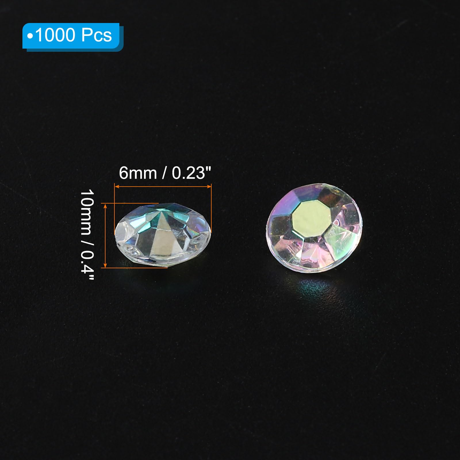 PATIKIL 1000 Pieces Acrylic Diamonds Vase Fillers Plastic 10mm Fake Crystals Gems Wedding Table Scattering Diamond for Wedding Decor Bridal Shower Party Photography Props - Image 2