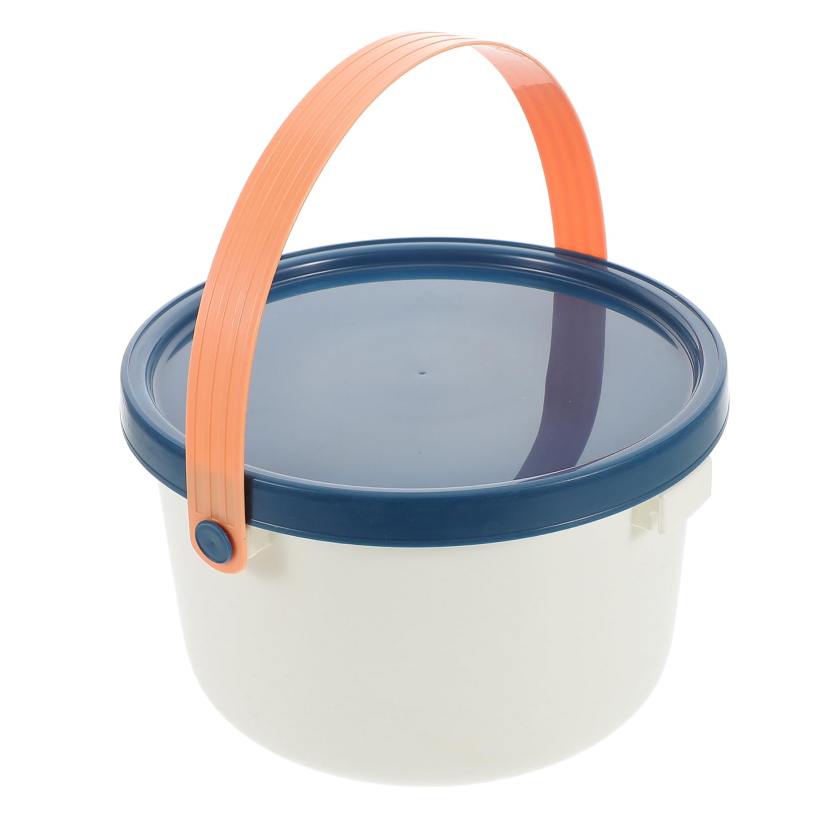 Zerodeko Secchio di Plastica con Coperchio Portatile con Manico, Grande Capacità, per Conservare Acqua e Pulire in Campeggio