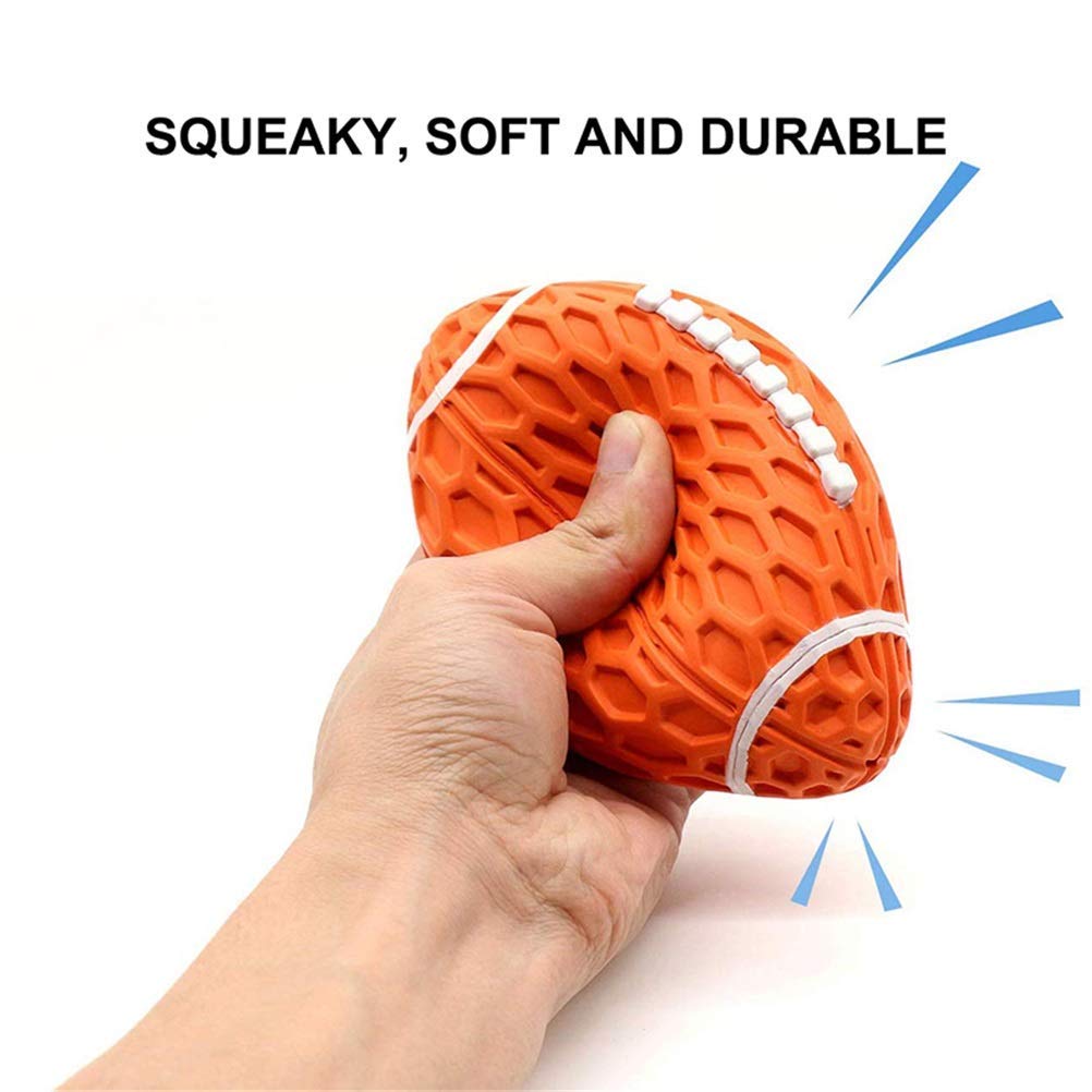 MU Dauerhafter Quietschender Gummikugel Für Hunde Beißringe Stress Relief Interaktiv Nontoxisches Bouncy Pet Kau Spielzeug Floatables Spiel,Groß,Groß