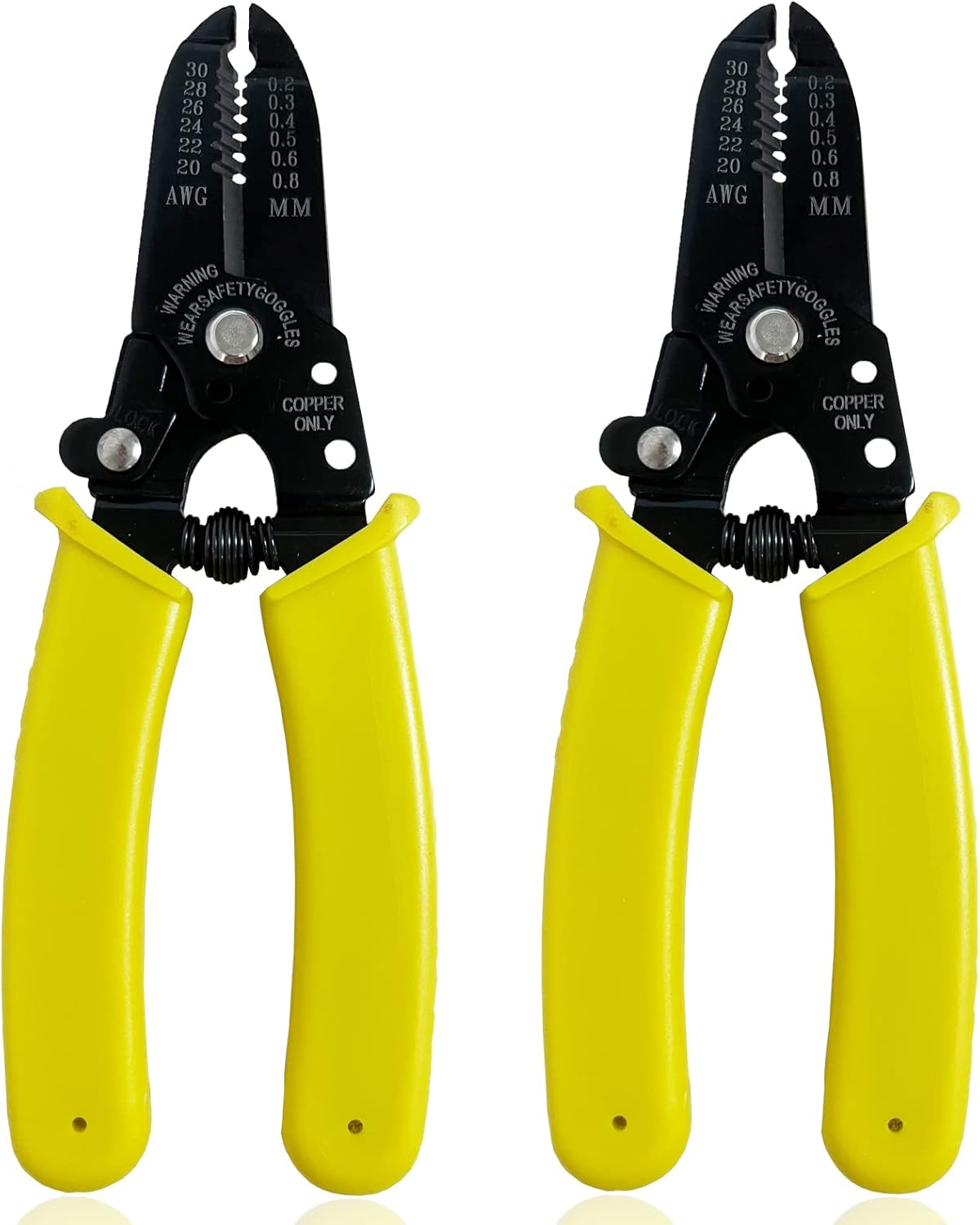 Professional Wire Stripper Wire Cutter Precision Multi-Function Hand Tool for 20-30 AWG Solid Wire & Stranded Wire, 6.5 Inch Wire Stripping Tool, 2 Pack