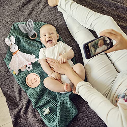 iAOVUEBY-Baby-Gifts-for-Girls-Baby-Girl-Gifts-Basket-Set-Baby-Lovey-Blanket-Wooden-Bunny-Toy-Newborn-Footprint-Keepsake-Milestone-New-Baby-Bibs-Socks-Essentials-Funny-Baby-Shower-Gifts-for-Girls