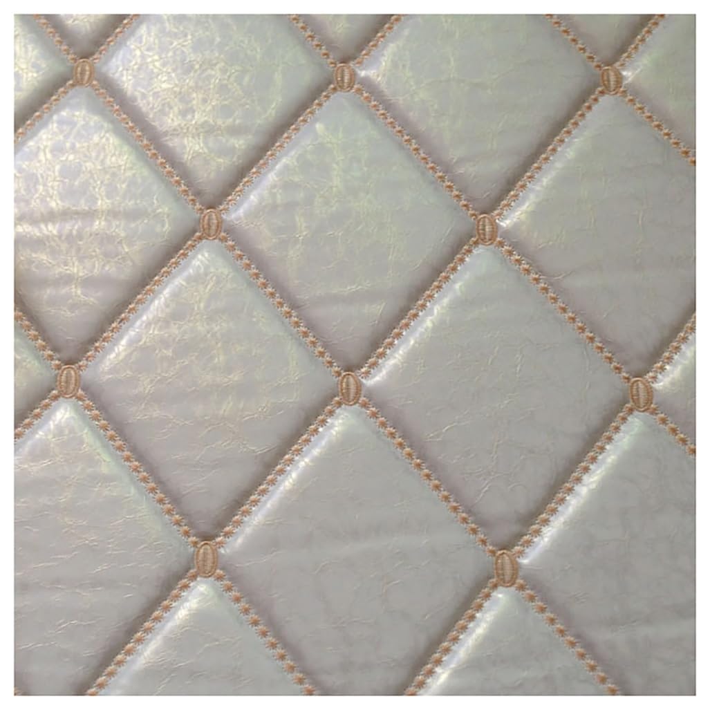 Material de tapicería de piel sintética, tela de vinilo acolchada, 138 x 100 cm, patrón de diamante, cojín relleno de esponja para muebles, sofá, silla